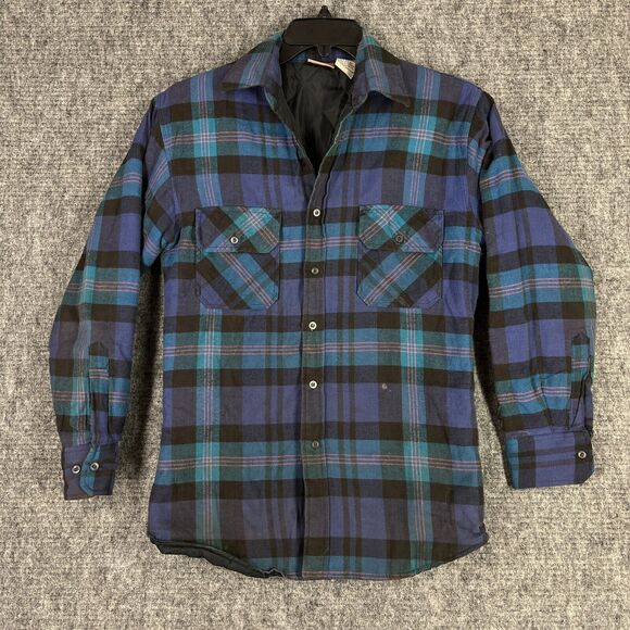 Sports‎ Afield Shacket Mens SMALL Plaid Quilted Shirt Jacket Camping Outerwear - Picture 1 of 7